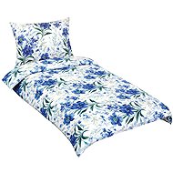 BELLATEX 90/506 Cotton bedding, 140 × 200 cm, 70 × 90 cm, clematis blue - Bed Linen