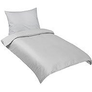 BELLATEX LUX Cotton Bedding 91/041 UNI Light Grey 140 × 200, 70 × 90 cm - Bed Linen