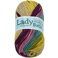 Bellatex Lady de Luxe BATIK 100 g - 600 béžová, růžová, fialová, zelená - Yarn