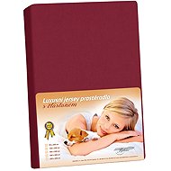 BELLATEX KL5 Jersey with elastane 200 cm × 220 cm 320 burgundy - Bedsheet