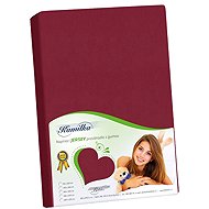 BELLATEX Jersey 120 × 200 cm, 020 burgundy - Bedsheet