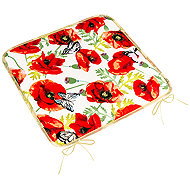 BELLATEX Seat cushion BERTA 34\612 smooth 40 × 40 poppy - Pillow Seat