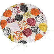 BELLATEX Seat BERTA 62\611 round quilted diameter 40 cm coloured balls - Pillow Seat