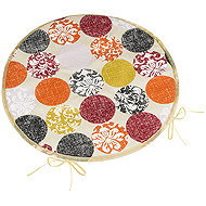 BELLATEX Seat cushion BERTA 79\611 round smooth diameter 40 cm coloured balls - Pillow Seat