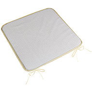 BELLATEX Seat cushion ADÉLA 34\904 smooth 40 × 40 cube grey-white - Pillow Seat