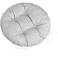 BELLATEX Seat ADÉLA 62\904 round quilted diameter 40 cm gray-white - Pillow Seat