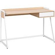 Desk 120 x 60 cm white/natural QUITO, 121779 - Desk