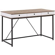 Light wood table with white drawer 120 x 60 cm 3 HINTON, 207353 - Desk