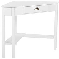 Corner table 80 x 70 cm white LACEY, 256255 - Writing Desk