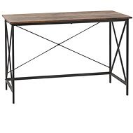 Písací stôl 115 × 60 cm tmavé drevo/čierna FUTON, 310537 - Písací stôl
