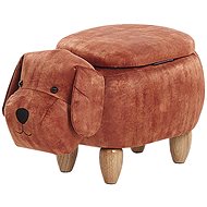 Brown velvet stool with storage space DOGGY, 231421 - Stool