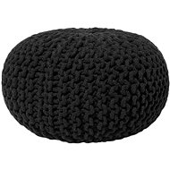 Round black pouf 40x25 cm CONRAD, 58005 - Ottoman