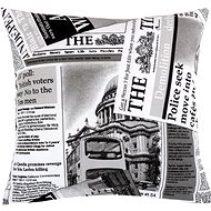 BELLATEX EMA cushion 45 × 45 cm 55/566 newspaper black and white - Pillow