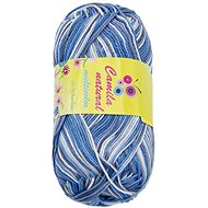 Bellatex s.r.o. Příze Camila multicolor 50g - 9159 bílá,  modrá, šedá - Yarn