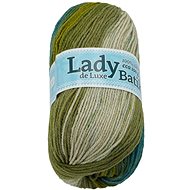 Bellatex s. r. o. Yarn Lady de Luxe Batik 100g - 605 green, beige - Yarn