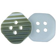 Bellatex s. r. o. G - Button 13,5mm white with khaki stripes 10pcs - Button