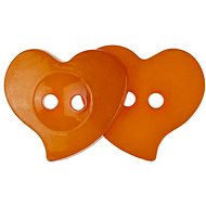 Bellatex s. r. o. G - Button 22mm heart orange 10pcs - Button