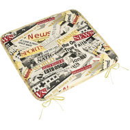 BELLATEX Adéla Seat cushion 34/228 plain 40 × 40 cm coloured newspaper - Chair Cushion