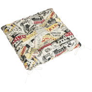 BELLATEX Adéla Seat cushion 41/228 quilted 40 × 40 cm coloured newspaper - Chair Cushion