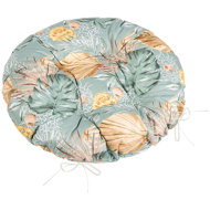 BELLATEX Adéla Seat 62/219 round quilted d.40 cm monstera - Chair Cushion