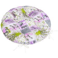 BELLATEX Adéla Seat cushion 62/243 round quilted d.40 cm patchwork lilac - Chair Cushion