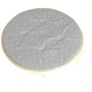 BELLATEX Adéla Seat cushion 79/227 round smooth d.40 cm sprouting flower grey - Chair Cushion