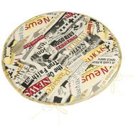 BELLATEX Adéla Seat 79/228 round smooth d.40 cm coloured newspaper - Chair Cushion