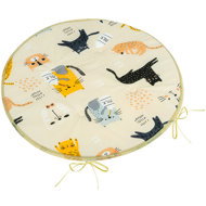 BELLATEX Adéla Seat 79/291 round smooth d.40 cm cats - Chair Cushion