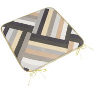 BELLATEX Adele Seat cushion 34/231 smooth 40 × 40 cm stripes grey, beige - Chair Cushion