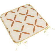 BELLATEX Adéla Seat cushion 34/239 plain 40 × 40 cm crosses brown - Chair Cushion