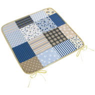 BELLATEX Adéla Seat cushion 34/240 plain 40 × 40 cm patchwork blue - Chair Cushion