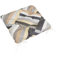BELLATEX Adéla Seat cushion 41/231 quilted 40 × 40 cm stripes grey, beige - Chair Cushion