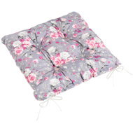 BELLATEX Adéla Seat cushion 41/235 quilted 40 × 40 cm pink flowers - Chair Cushion