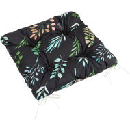 BELLATEX Adéla Sedák 41/236 prošívaný 40 × 40 cm lístky na černé - Chair Cushion