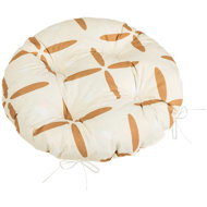 BELLATEX Adéla Seat cushion 62/239 round quilted d.40 cm crosses brown - Chair Cushion