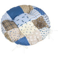 BELLATEX Adéla Seat cushion 62/240 round quilted d.40 cm patchwork blue - Chair Cushion