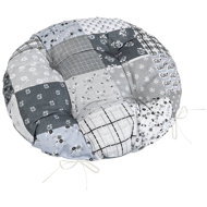 BELLATEX Adéla Seat 62/241 round quilted d. 40 cm patchwork grey - Chair Cushion
