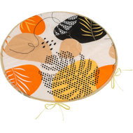 BELLATEX Adéla Seat 79/233 round smooth d.40 cm pebbles orange - Chair Cushion