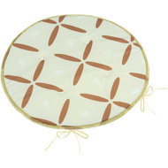 BELLATEX Adéla Seat cushion 79/239 round smooth d.40 cm crosses brown - Chair Cushion