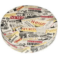 BELLATEX Seat round d.40 × 8 cm 89/228 coloured newspaper - Chair Cushion