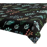 Bellatex Tablecloth ADÉLA 236 100 × 100 cm leaves on black - Tablecloth