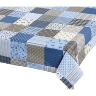 Bellatex Ubrus ADÉLA 240 patchwork modrý - Tablecloth