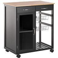 Černý kuchyňský vozík BOVES, 228224 - Vozík