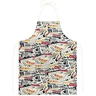 BELLATEX Apron Adela 67 × 84 cm 7750/228 coloured newspaper - Apron