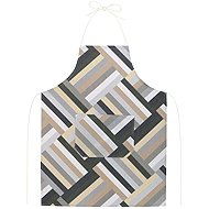 BELLATEX Apron Adéla 67 × 84 cm 7750/231 stripes grey, beige - Apron