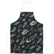 BELLATEX Apron Adela 67 × 84 cm 7750/236 leaves on black - Apron