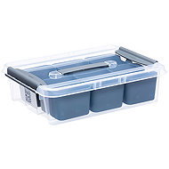 Plast Team Storage box with compartments and lid 8 l - Storage Box