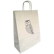 BE NICE Dárková taška - Sovička, bílá - Gift Bag