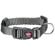 Trixie Collar PREMIUM - graphite S-M: 30-45 cm/ 15 mm - Dog Collar