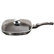 BerlingerHaus Grill pan with lid, 28cm, Carbon Metallic Line - Grid Pan